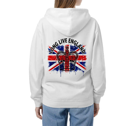 Union Jack Zip Hoodie - Crown Premium Unisex Streetwear - Celtic Wolfwear