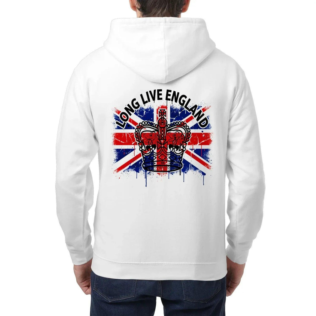 Union Jack Zip Hoodie - Crown Premium Unisex Streetwear - Celtic Wolfwear