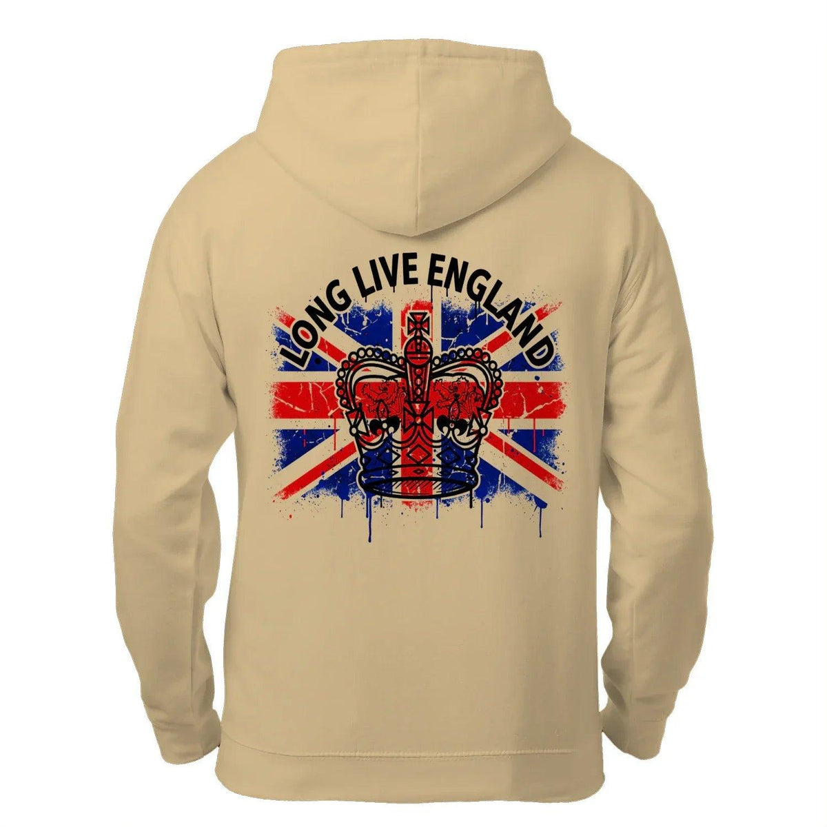 Union Jack Zip Hoodie - Crown Premium Unisex Streetwear - Celtic Wolfwear