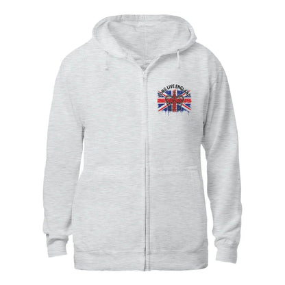Union Jack Zip Hoodie - Crown Premium Unisex Streetwear - Celtic Wolfwear
