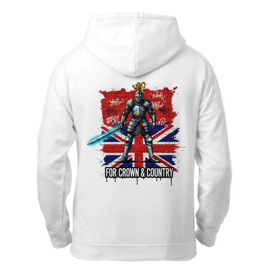 Union Jack Zip Hoodie - Crown and Country Unisex Streetwear - Celtic Wolfwear