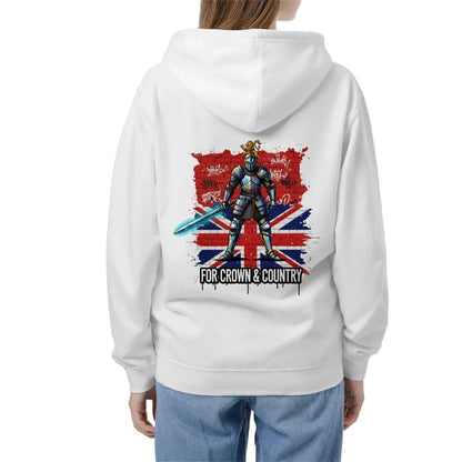 Union Jack Zip Hoodie - Crown and Country Unisex Streetwear - Celtic Wolfwear