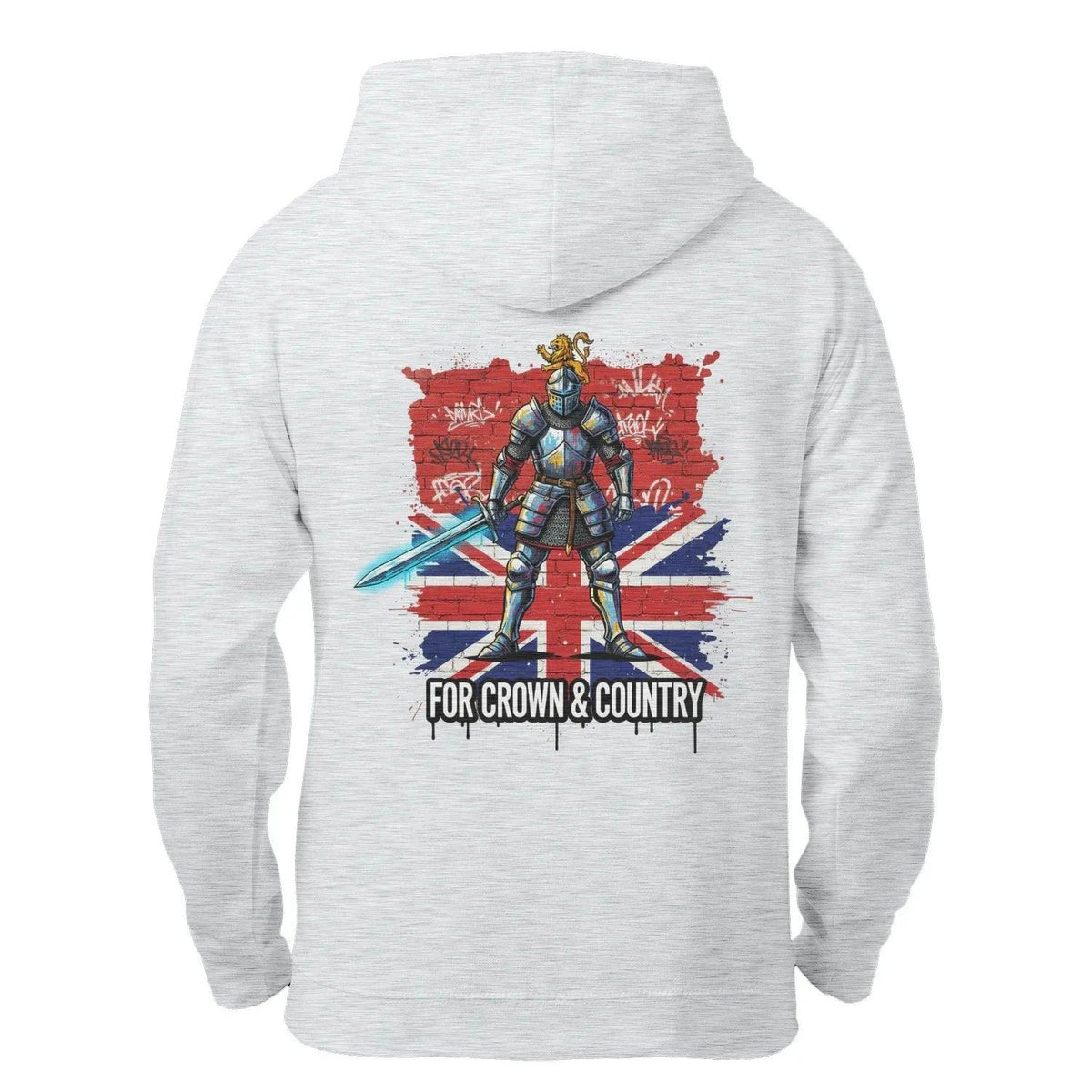 Union Jack Zip Hoodie - Crown and Country Unisex Streetwear - Celtic Wolfwear