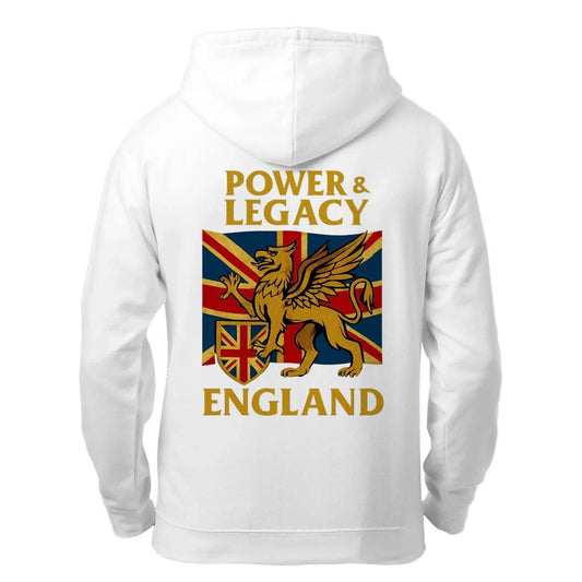 Union Jack Zip Hoodie - Golden Emblem UK Unisex Streetwear - Celtic Wolfwear