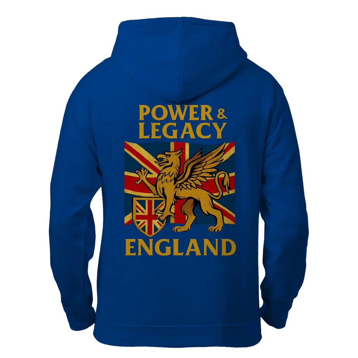 Union Jack Zip Hoodie - Golden Emblem UK Unisex Streetwear - Celtic Wolfwear