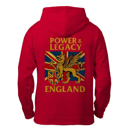 Union Jack Zip Hoodie - Golden Emblem UK Unisex Streetwear - Celtic Wolfwear