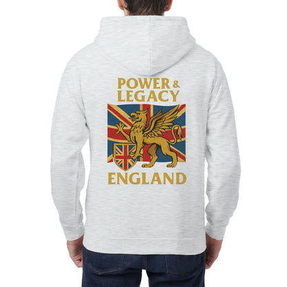 Union Jack Zip Hoodie - Golden Emblem UK Unisex Streetwear - Celtic Wolfwear