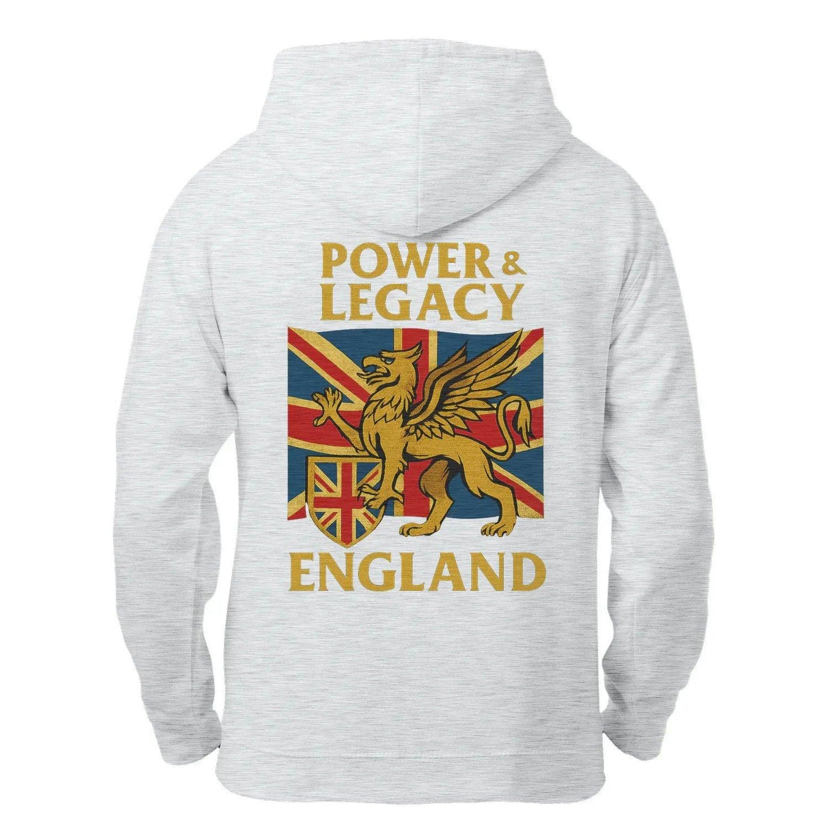 Union Jack Zip Hoodie - Golden Emblem UK Unisex Streetwear - Celtic Wolfwear