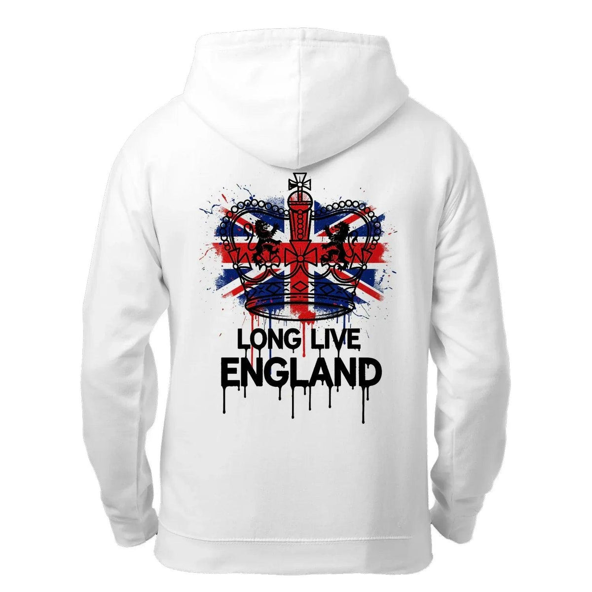 Union Jack Zip Hoodie - Long Live Red White and Blue - Celtic Wolfwear
