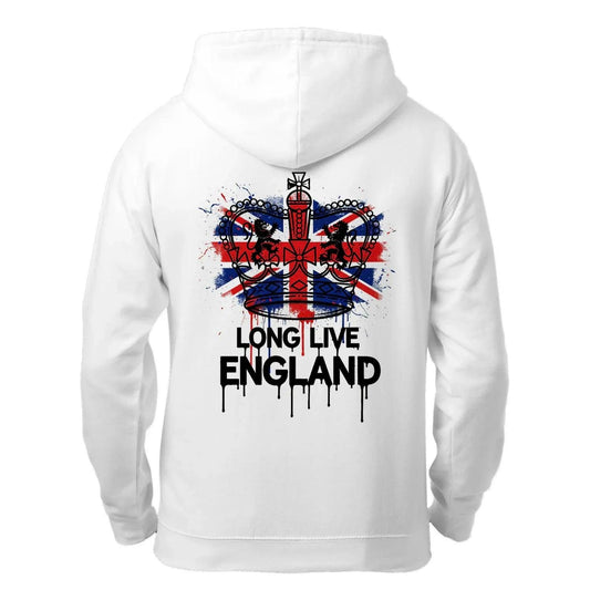 Union Jack Zip Hoodie - Long Live Red White and Blue - Celtic Wolfwear