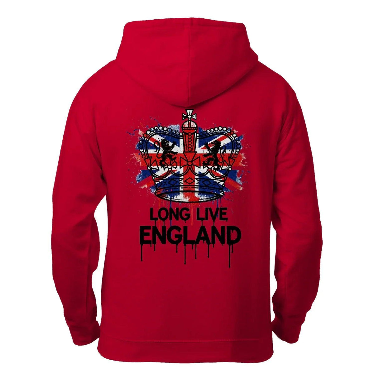 Union Jack Zip Hoodie - Long Live Red White and Blue - Celtic Wolfwear