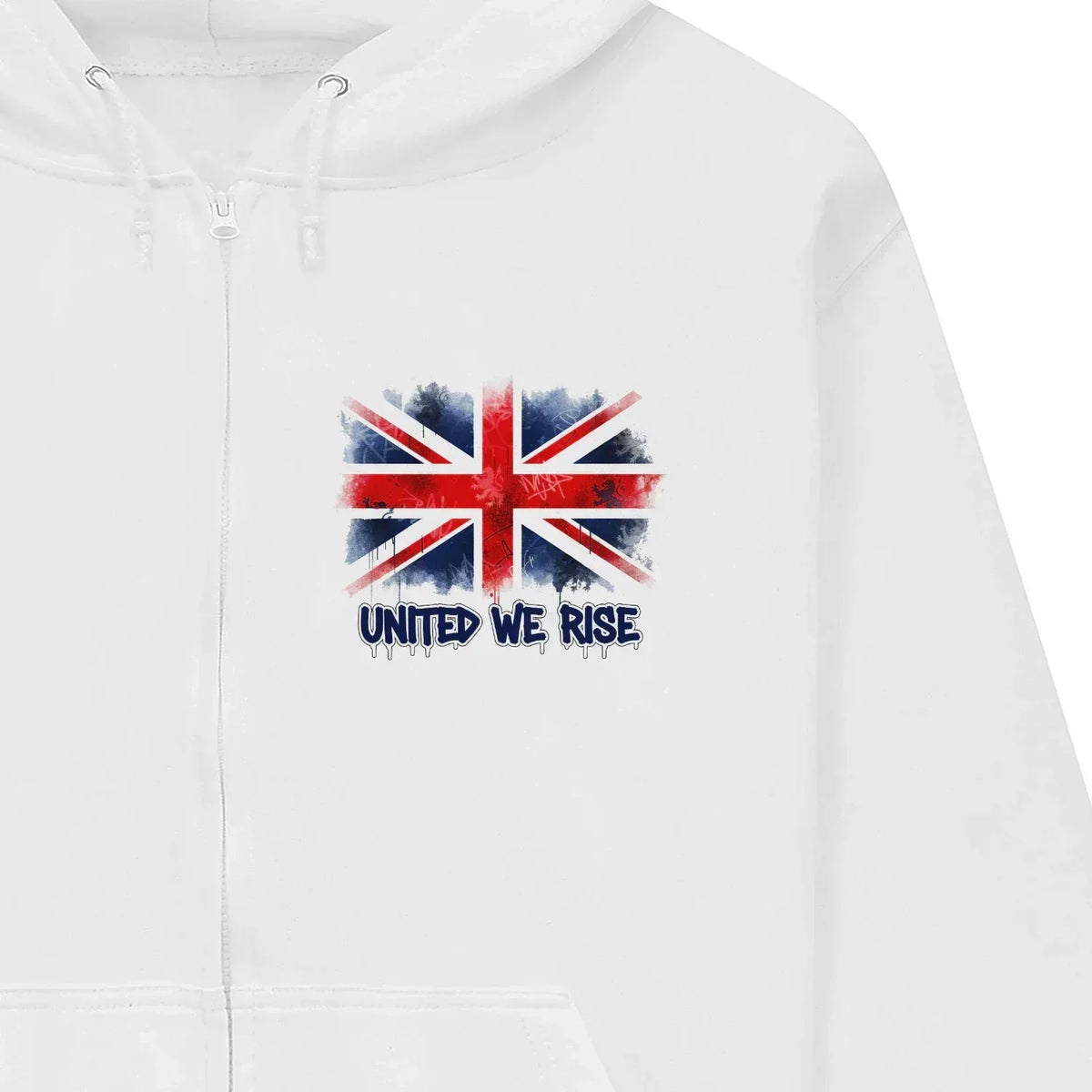 United We Rise Union Jack Zip Hoodie – Heritage Jacket - Celtic Wolfwear