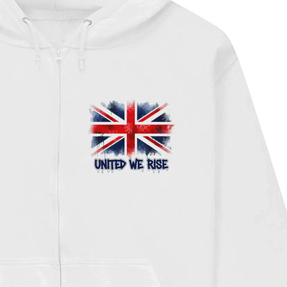United We Rise Union Jack Zip Hoodie – Heritage Jacket - Celtic Wolfwear
