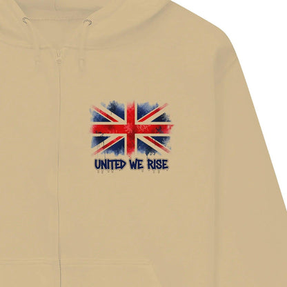 United We Rise Union Jack Zip Hoodie – Heritage Jacket - Celtic Wolfwear