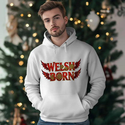 Welsh Born Red Dragon Hoodie – Heritage Pullover - Celtic Wolfwear