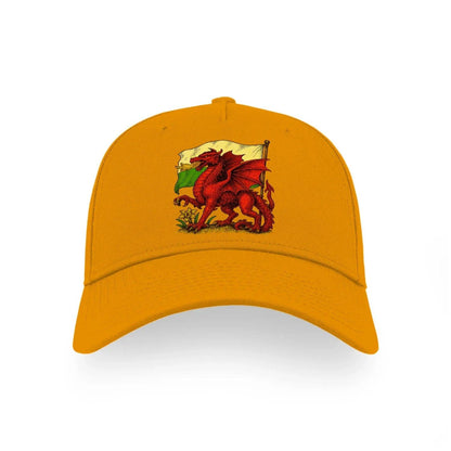 Welsh Dragon Baseball Cap - Flag, Adjustable Headwear - Celtic Wolfwear