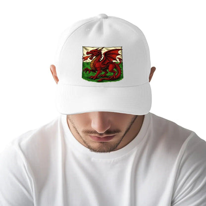 Welsh Dragon Baseball Cap - Flag Red, Matchday Headwear - Celtic Wolfwear