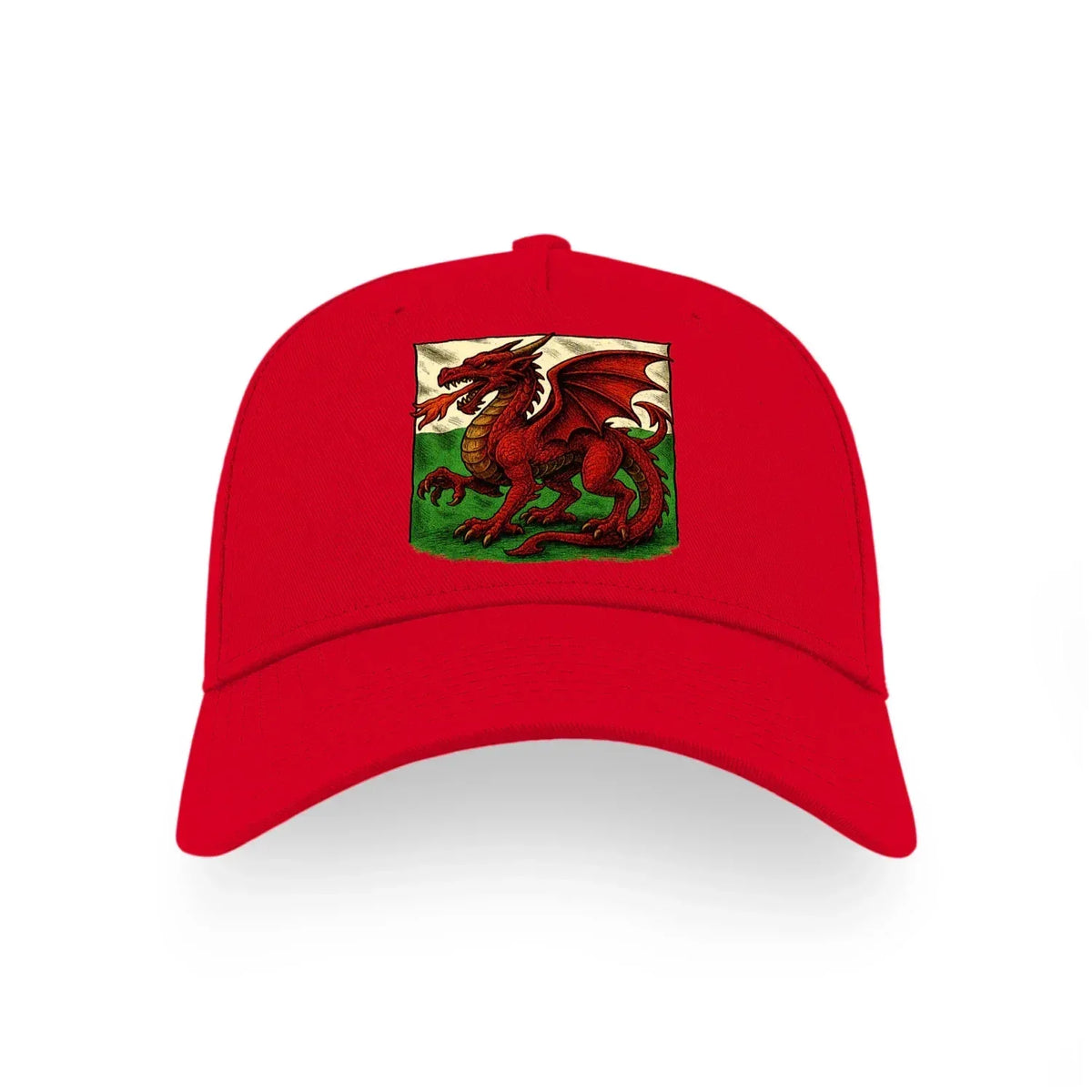 Welsh Dragon Baseball Cap - Flag Red, Matchday Headwear - Celtic Wolfwear