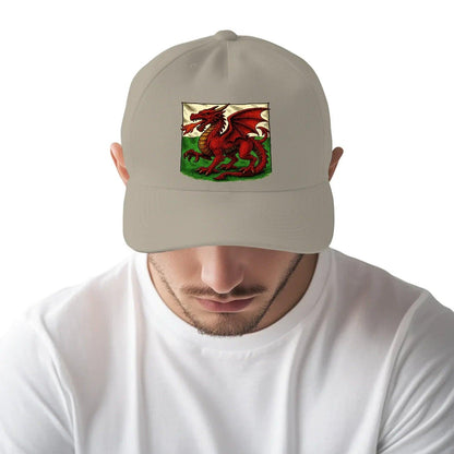 Welsh Dragon Baseball Cap - Flag Red, Matchday Headwear - Celtic Wolfwear