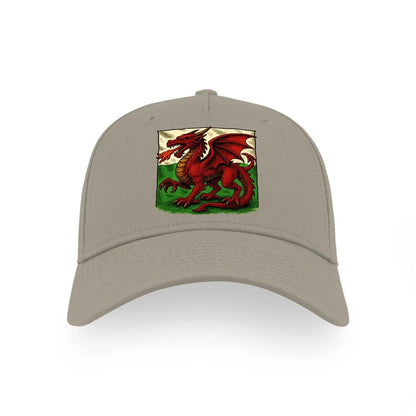 Welsh Dragon Baseball Cap - Flag Red, Matchday Headwear - Celtic Wolfwear