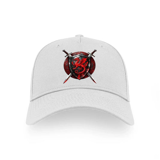 Welsh Dragon Baseball Cap - Warrior Adjustable Headwear - Celtic Wolfwear