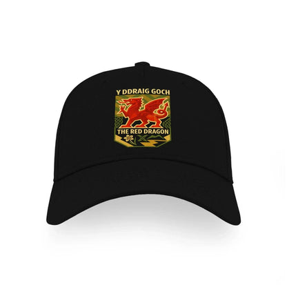Welsh Dragon Baseball Cap - Y Ddraig Goch Patch One Size - Celtic Wolfwear