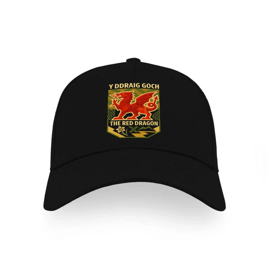 Welsh Dragon Baseball Cap - Y Ddraig Goch Patch One Size - Celtic Wolfwear