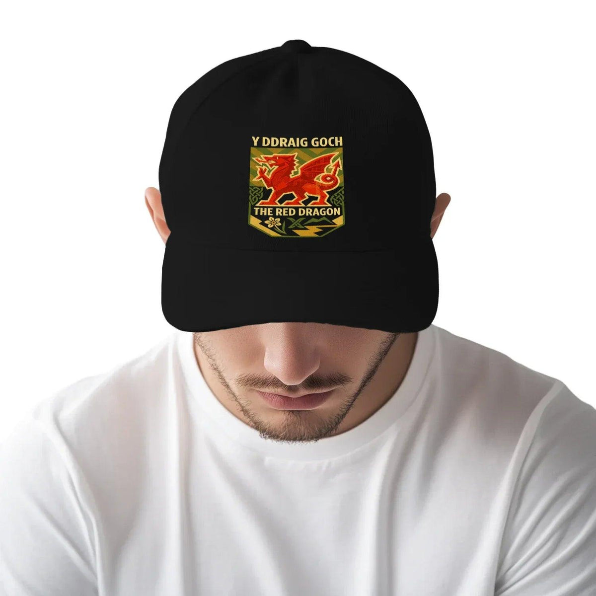 Welsh Dragon Baseball Cap - Y Ddraig Goch Patch One Size - Celtic Wolfwear
