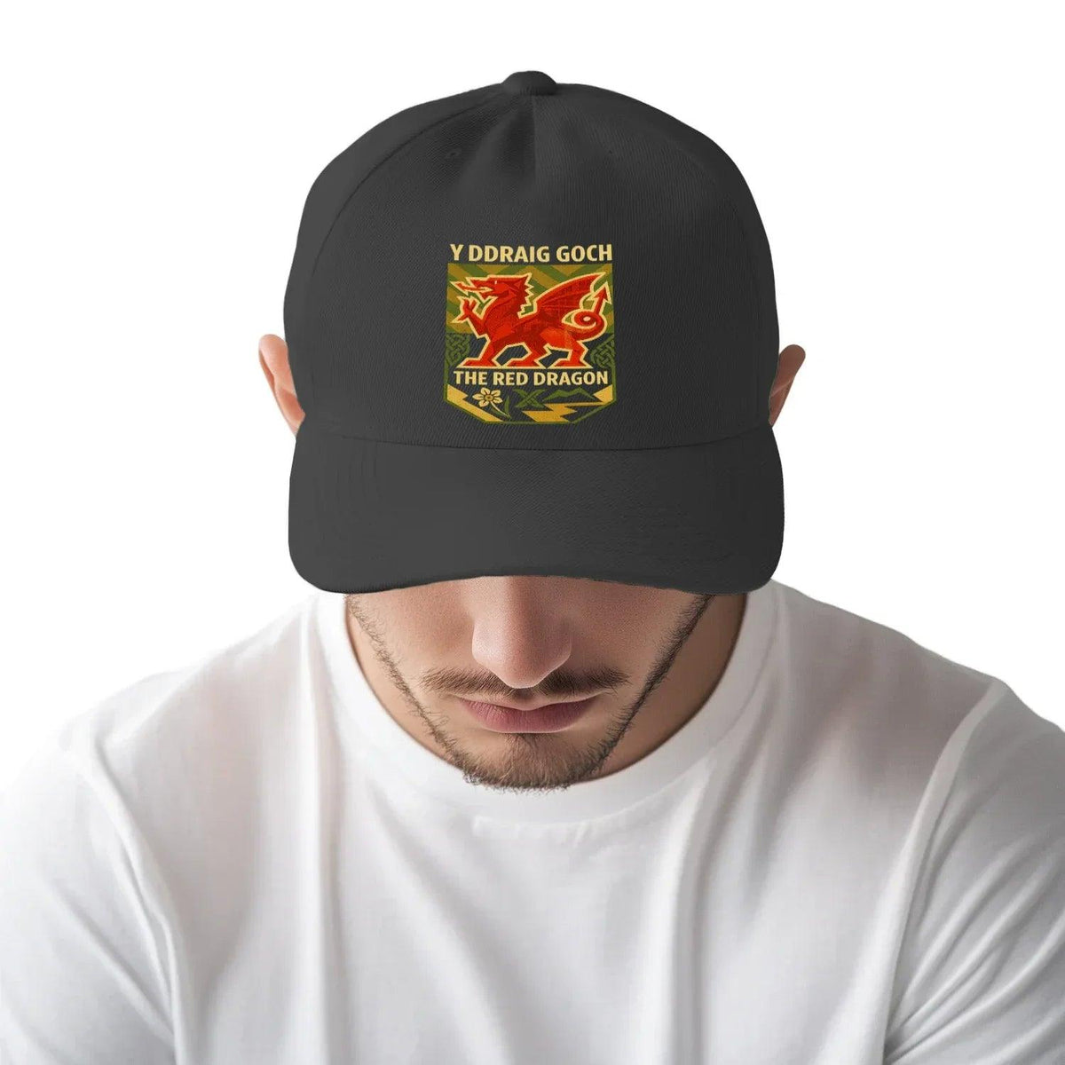 Welsh Dragon Baseball Cap - Y Ddraig Goch Patch One Size - Celtic Wolfwear