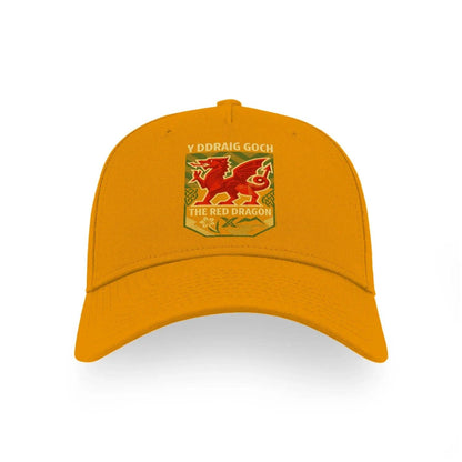Welsh Dragon Baseball Cap - Y Ddraig Goch Patch One Size - Celtic Wolfwear