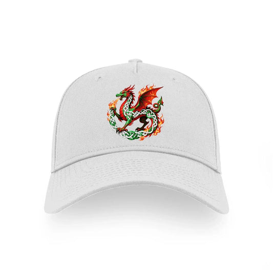 Welsh Dragon Baseball Cap - Yin Yang, Matchday Headwear - Celtic Wolfwear