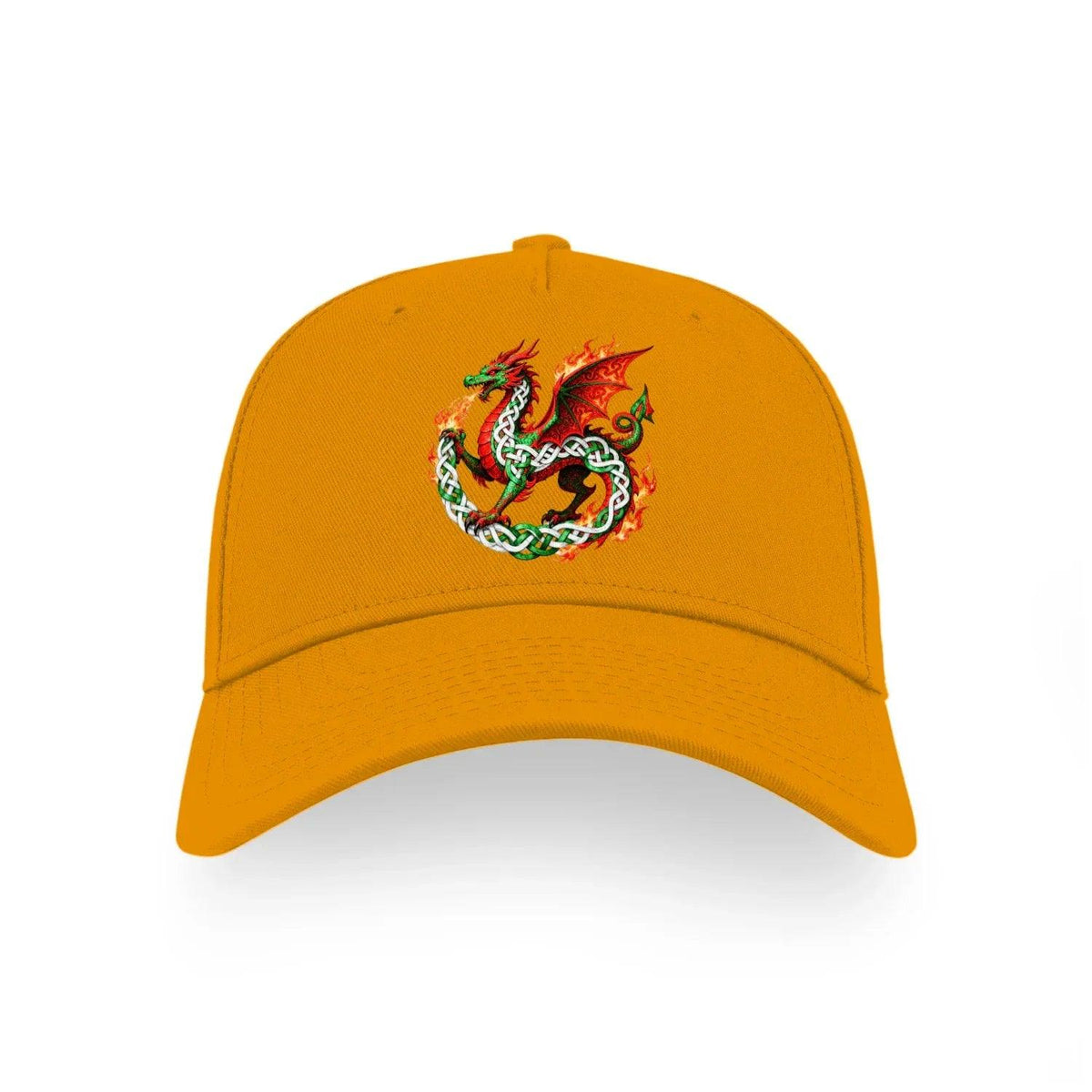 Welsh Dragon Baseball Cap - Yin Yang, Matchday Headwear - Celtic Wolfwear