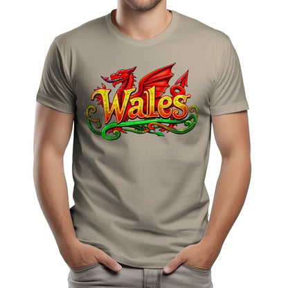 Welsh Dragon Flourish T-Shirt – National Pride Graphic - Celtic Wolfwear