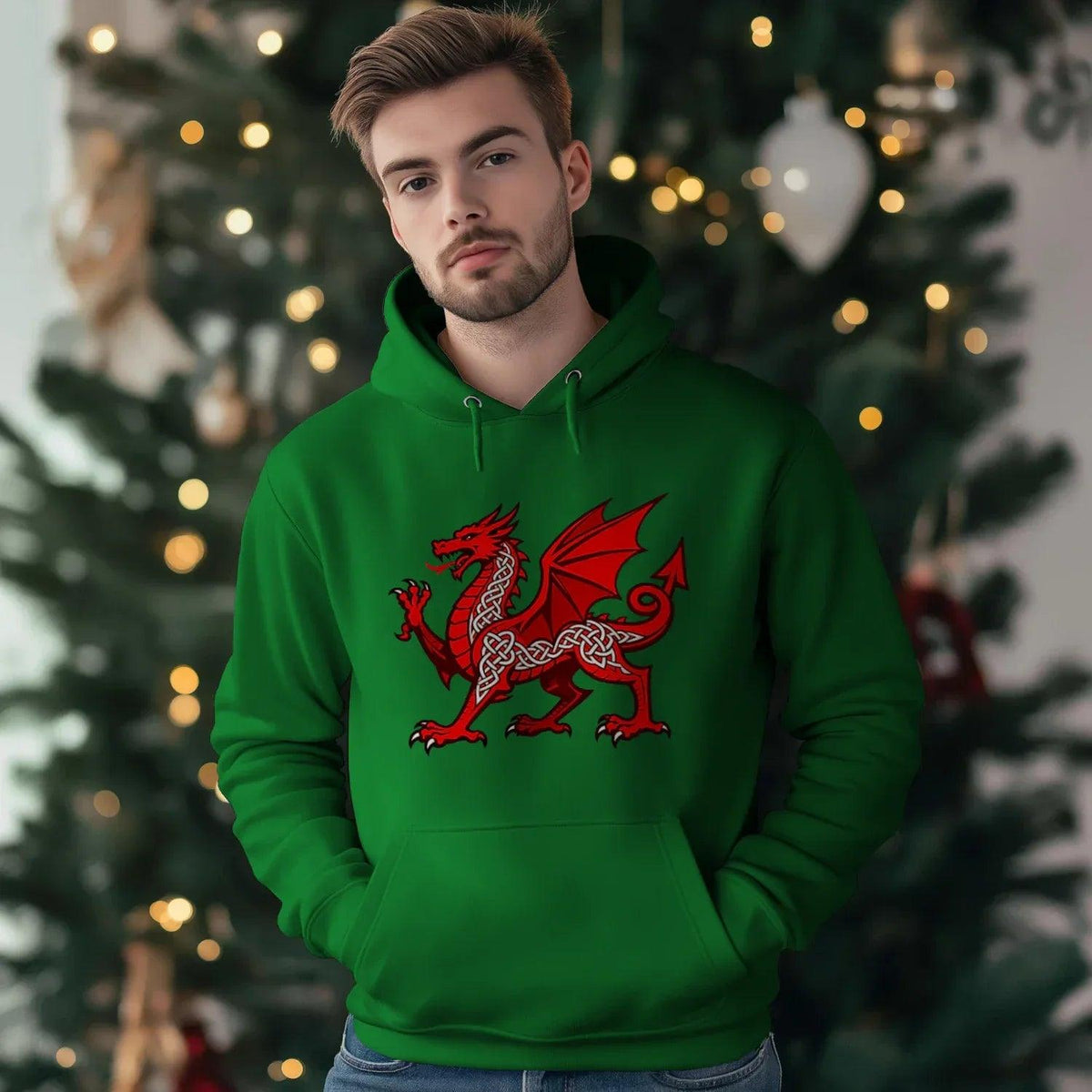 Welsh Dragon Heritage Crest Hoodie – Edition 02 - Celtic Wolfwear