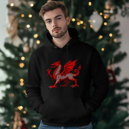Welsh Dragon Heritage Crest Hoodie – Edition 02 - Celtic Wolfwear