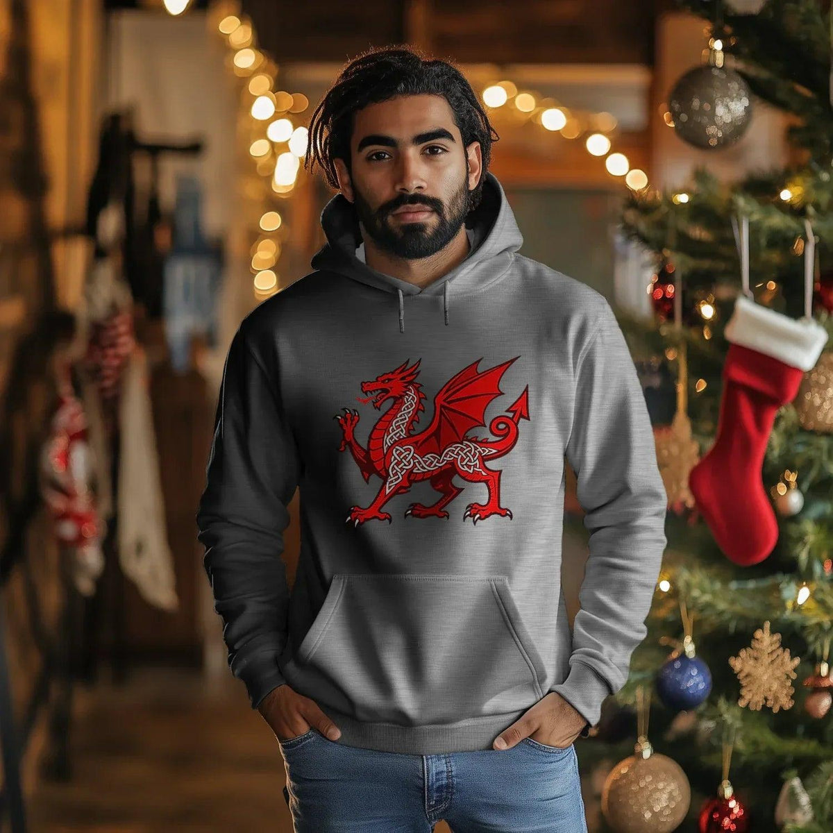 Welsh Dragon Heritage Crest Hoodie – Edition 02 - Celtic Wolfwear