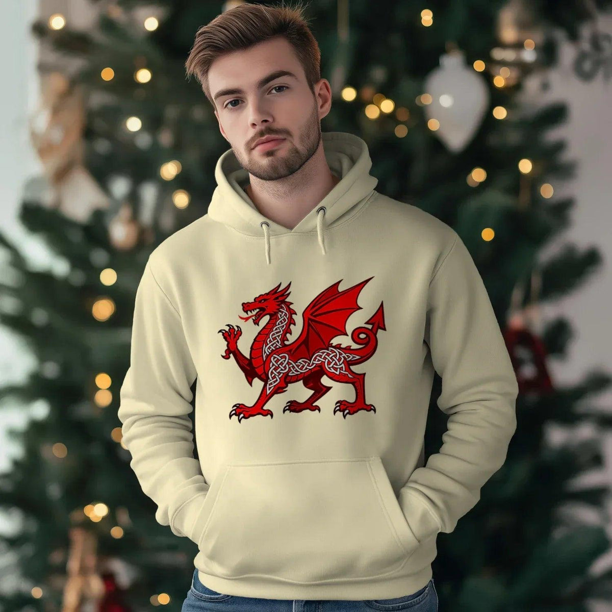 Welsh Dragon Heritage Crest Hoodie – Edition 02 - Celtic Wolfwear