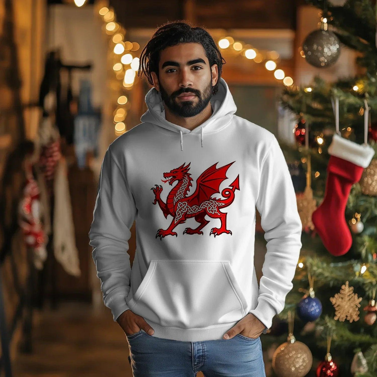 Welsh Dragon Heritage Crest Hoodie – Edition 02 - Celtic Wolfwear