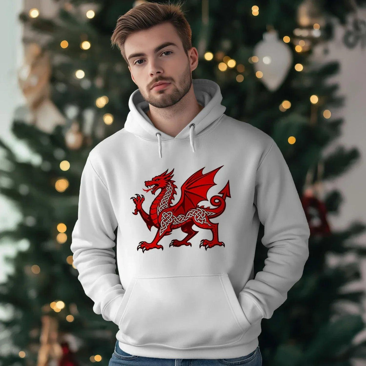 Welsh Dragon Heritage Crest Hoodie – Edition 02 - Celtic Wolfwear