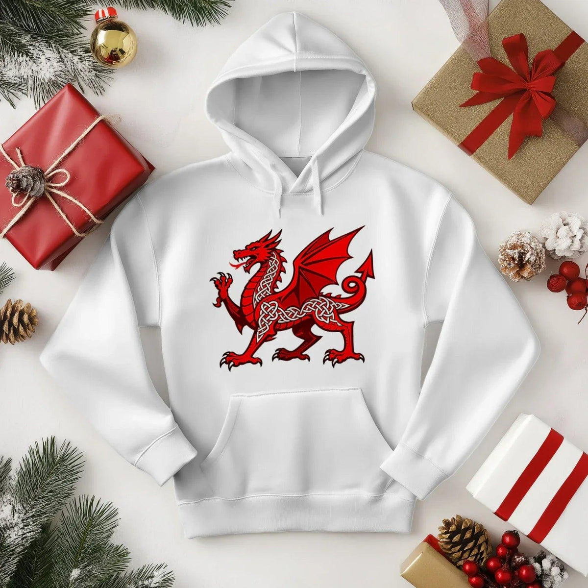 Welsh Dragon Heritage Crest Hoodie – Edition 02 - Celtic Wolfwear