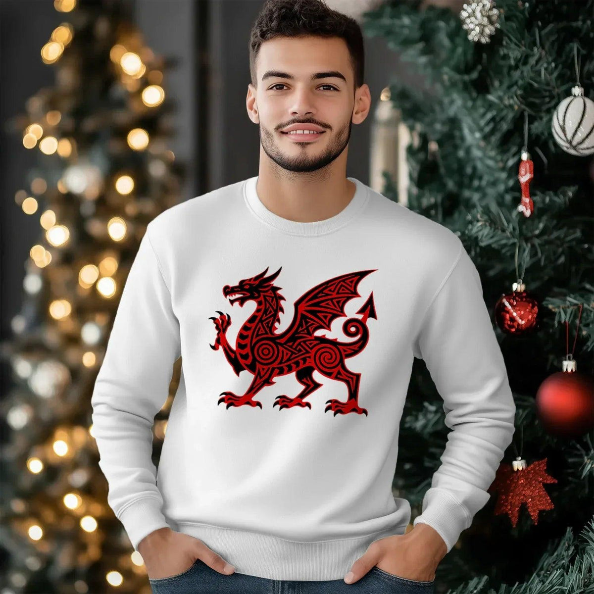 Welsh Dragon Heritage Sweatshirt – Red Edition 01 - Celtic Wolfwear