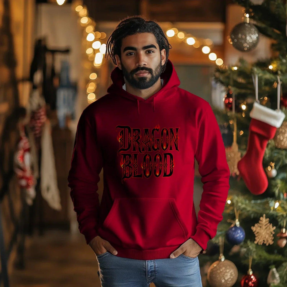 Welsh Dragon Hoodie - Blood UK Premium Unisex Streetwear - Celtic Wolfwear