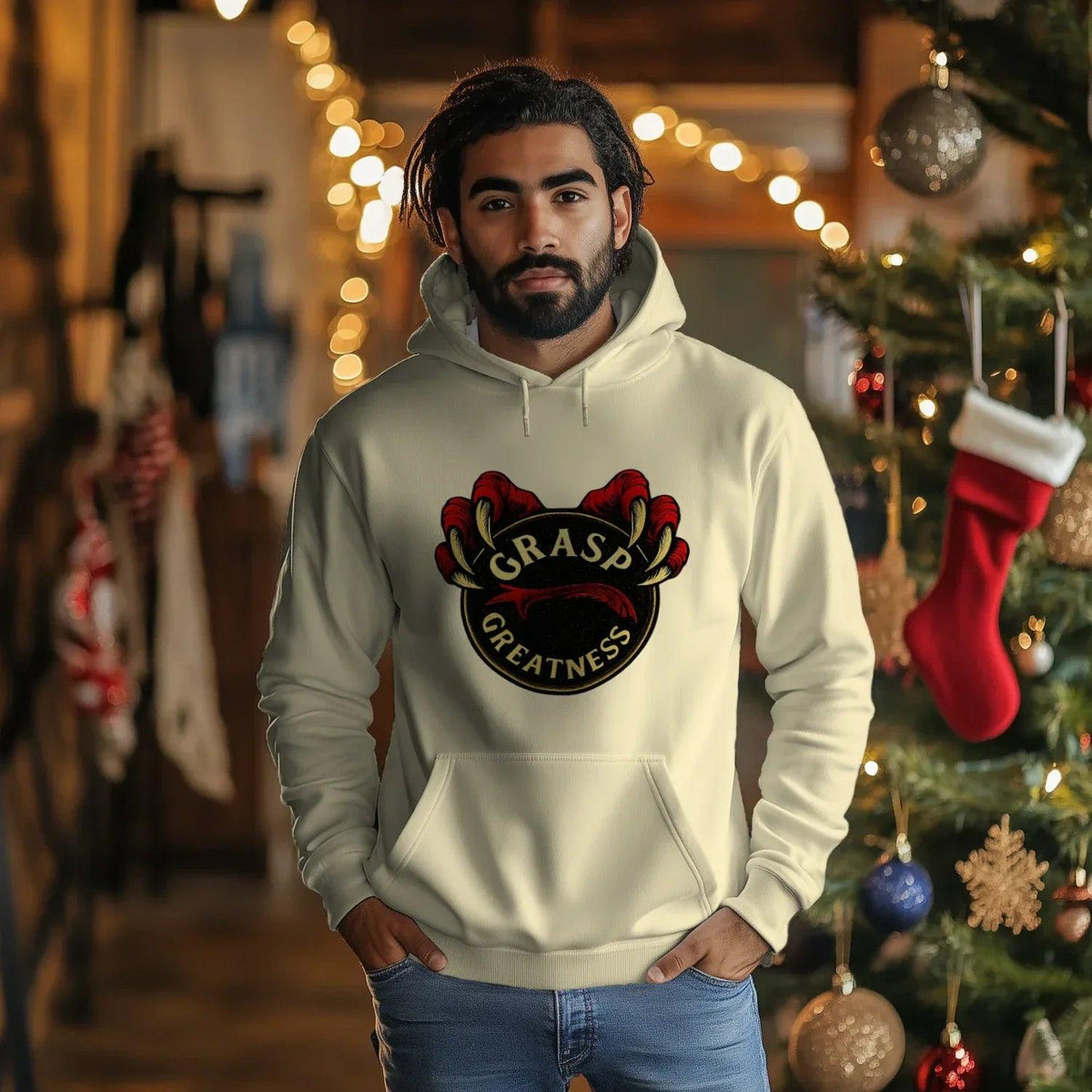 Welsh Dragon Hoodie - Grasp Greatness Unisex Streetwear - Celtic Wolfwear
