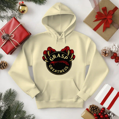 Welsh Dragon Hoodie - Grasp Greatness Unisex Streetwear - Celtic Wolfwear