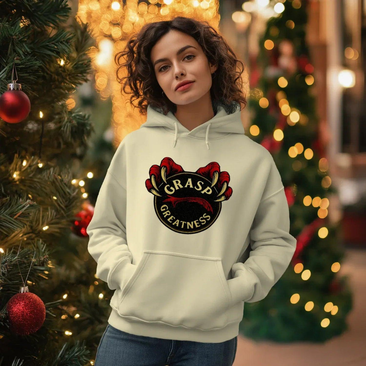 Welsh Dragon Hoodie - Grasp Greatness Unisex Streetwear - Celtic Wolfwear