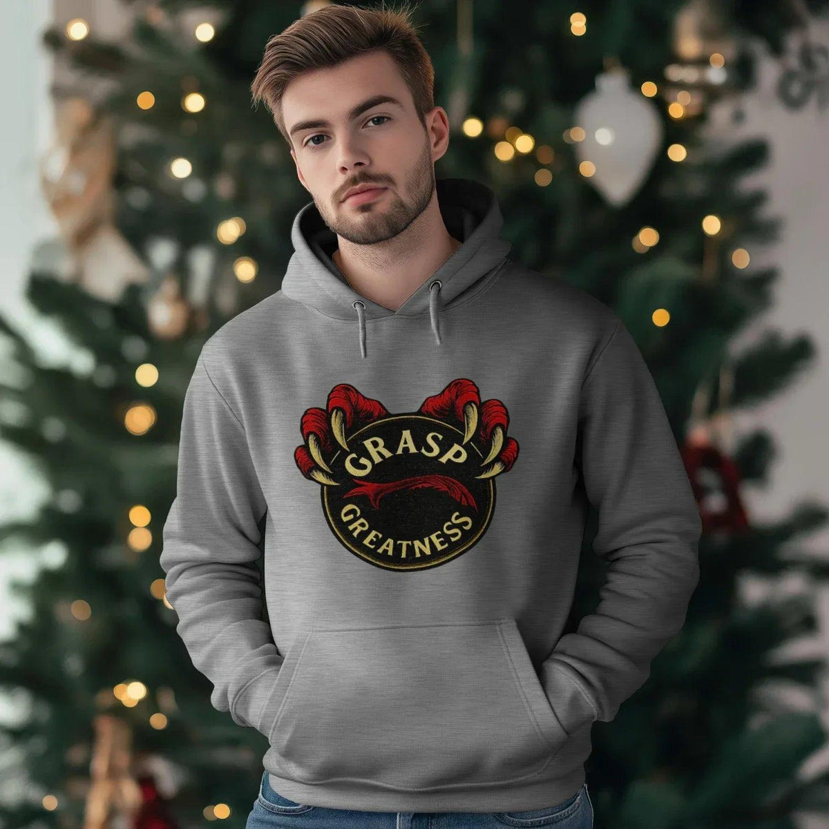 Welsh Dragon Hoodie - Grasp Greatness Unisex Streetwear - Celtic Wolfwear
