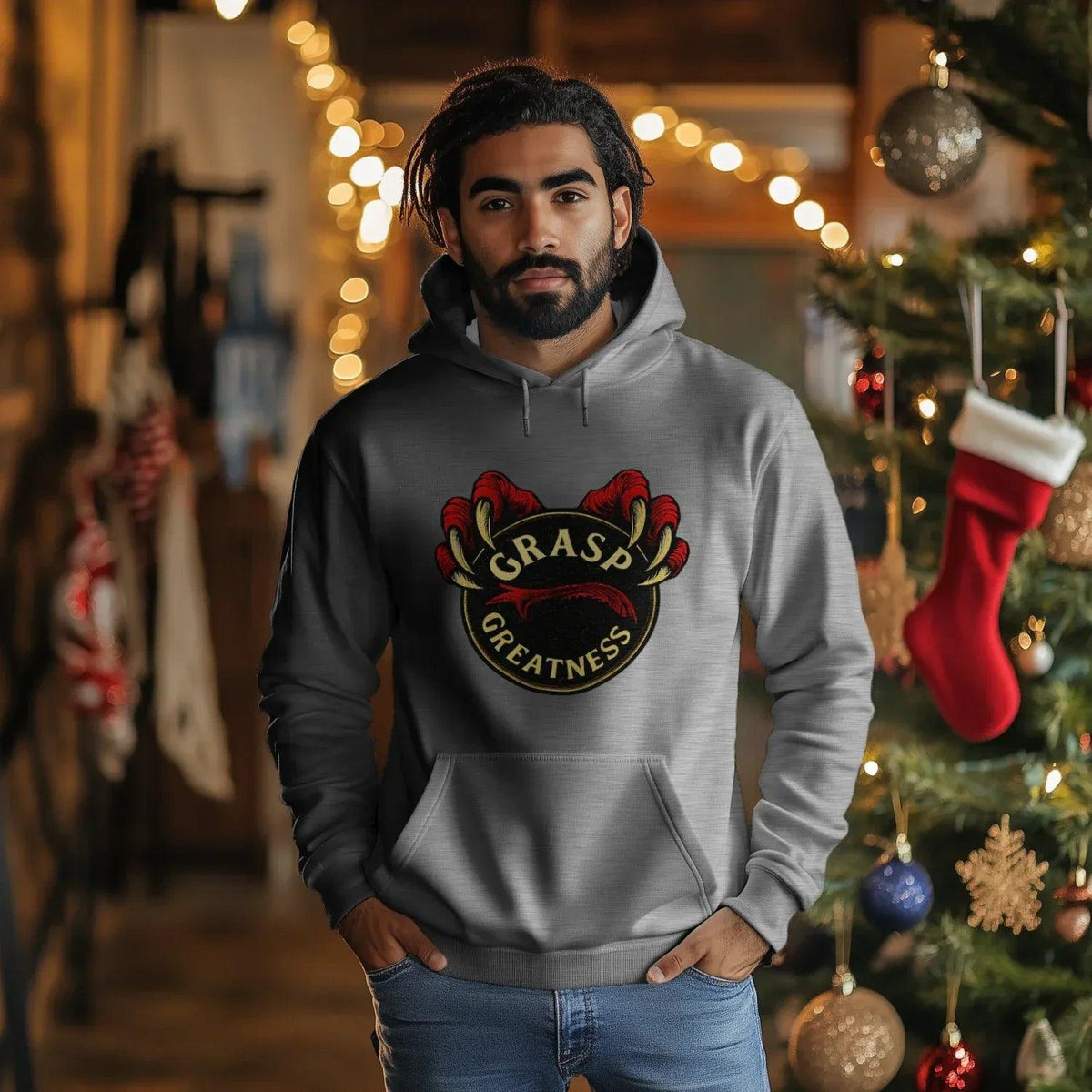 Welsh Dragon Hoodie - Grasp Greatness Unisex Streetwear - Celtic Wolfwear