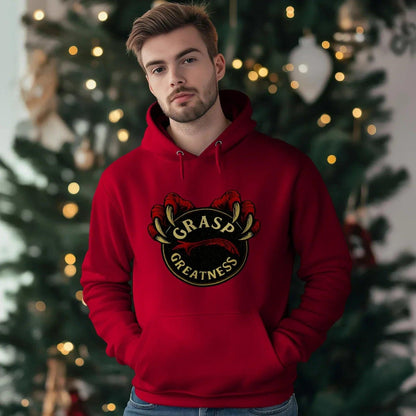 Welsh Dragon Hoodie - Grasp Greatness Unisex Streetwear - Celtic Wolfwear