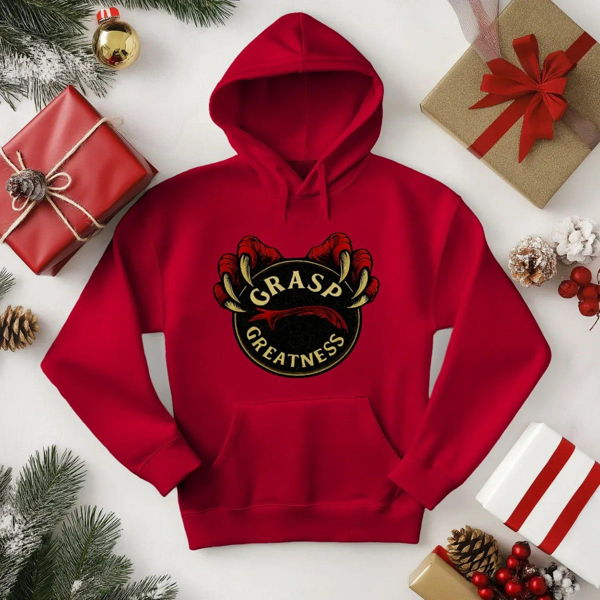 Welsh Dragon Hoodie - Grasp Greatness Unisex Streetwear - Celtic Wolfwear
