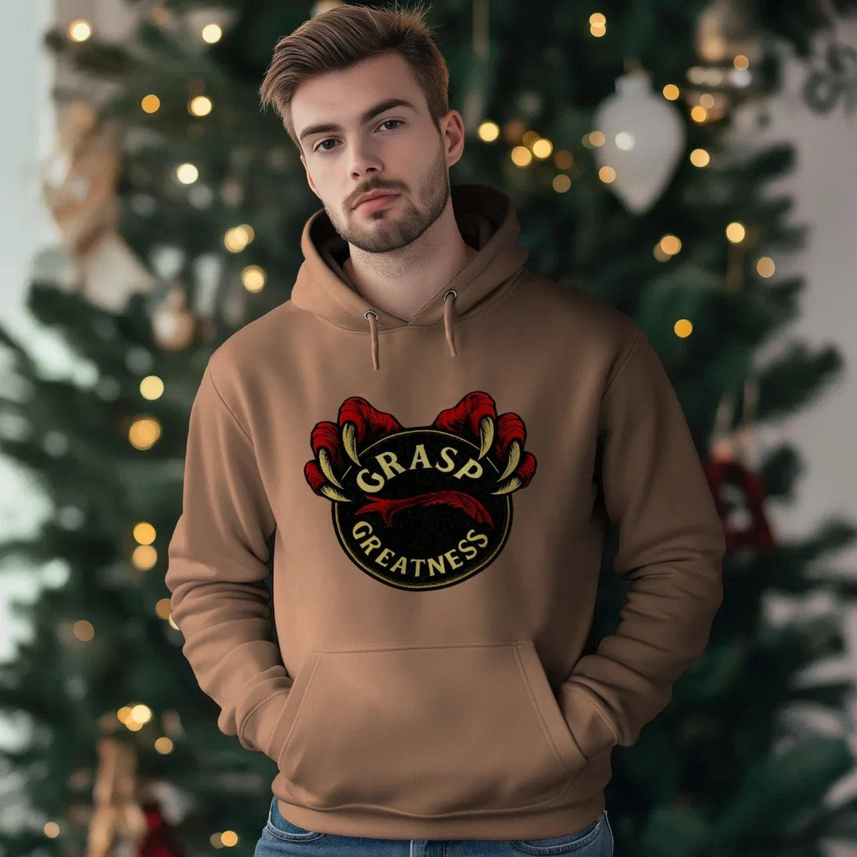 Welsh Dragon Hoodie - Grasp Greatness Unisex Streetwear - Celtic Wolfwear